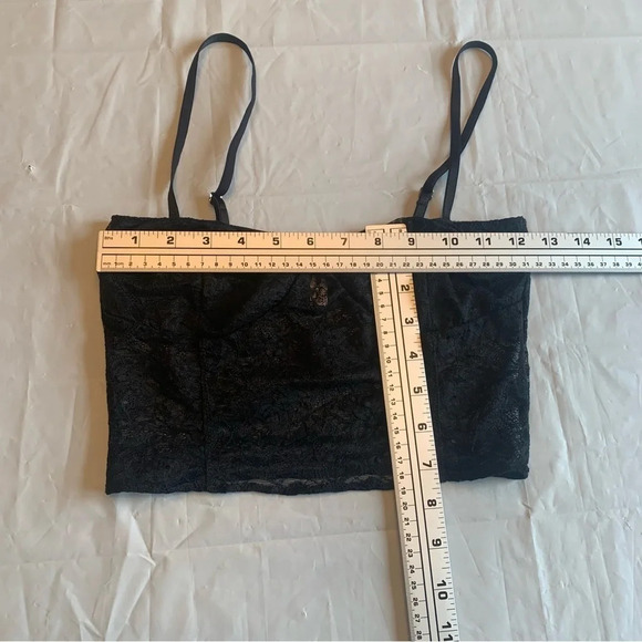 Little moon by Aritzia black lace crop top size XS with spaghetti straps - Picture 4 of 4